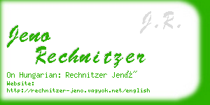 jeno rechnitzer business card